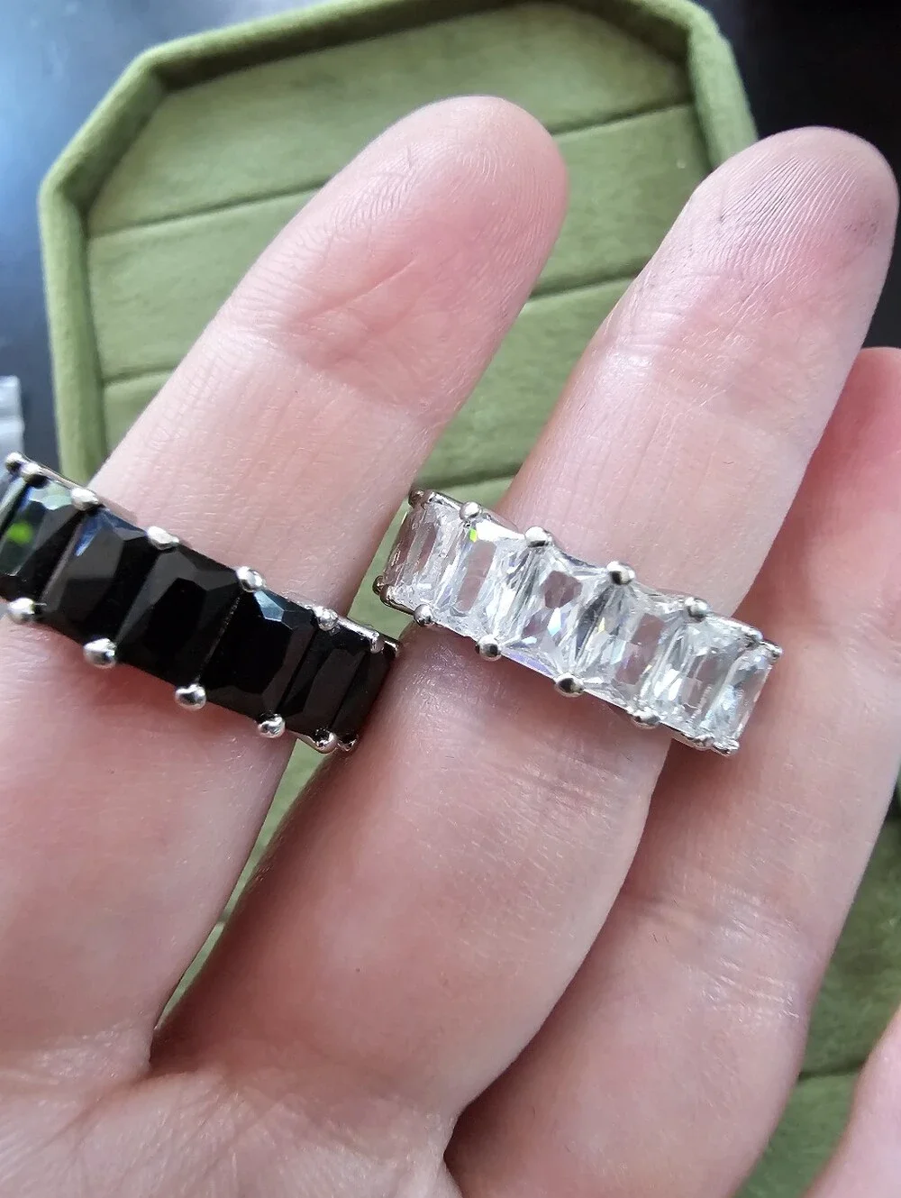 Silver Plated Ring Set Size 5.5